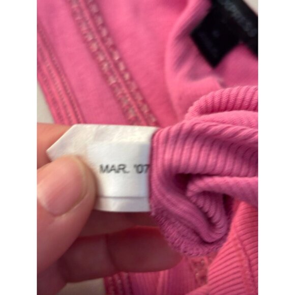 Express Y2K Women's Pink Beaded Sparkle Tank Top Size Medium Retro Colorful 2007 - Picture 8 of 11